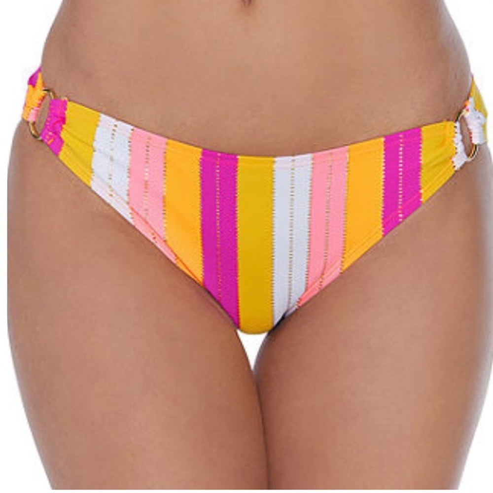 Ambrielle Striped Hipster Bikini Bottom XXL